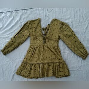 Olive Green Long Sleeve Dress